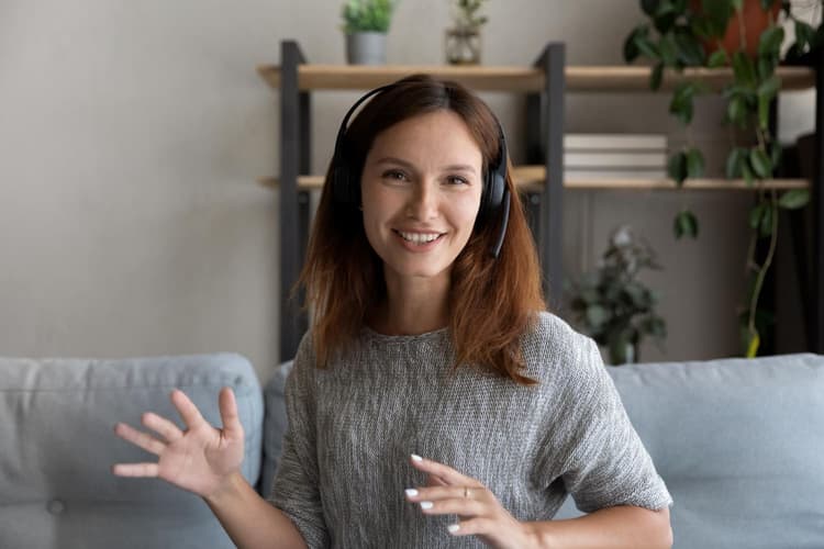 Corporate English training video call between a SeeGuru tutor and an employee