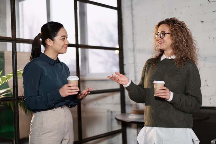 Online English tutor having a conversation lesson with a student on SeeGuru